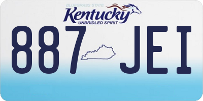 KY license plate 887JEI