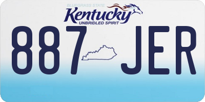 KY license plate 887JER