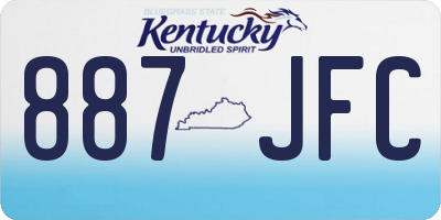 KY license plate 887JFC