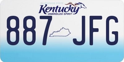 KY license plate 887JFG