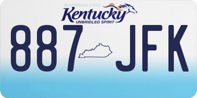 KY license plate 887JFK