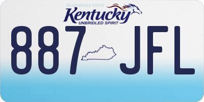 KY license plate 887JFL