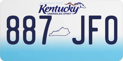 KY license plate 887JFO
