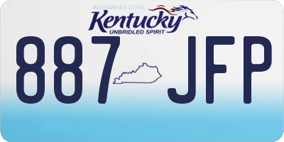 KY license plate 887JFP