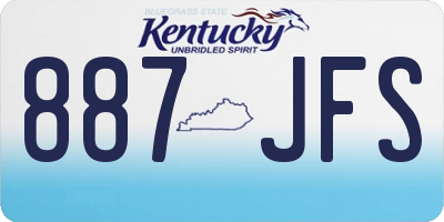 KY license plate 887JFS