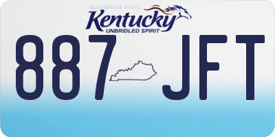 KY license plate 887JFT