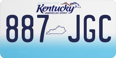 KY license plate 887JGC