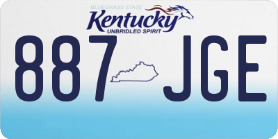 KY license plate 887JGE