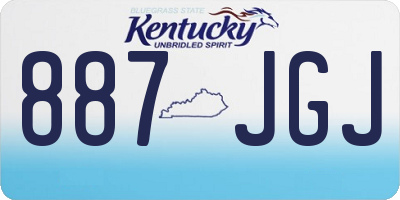 KY license plate 887JGJ