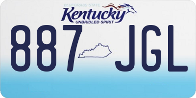 KY license plate 887JGL