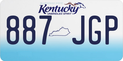 KY license plate 887JGP