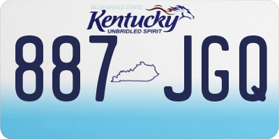 KY license plate 887JGQ