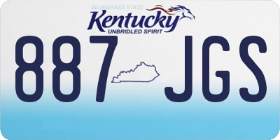 KY license plate 887JGS
