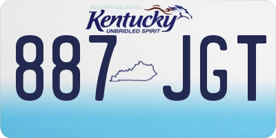 KY license plate 887JGT