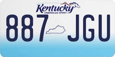 KY license plate 887JGU