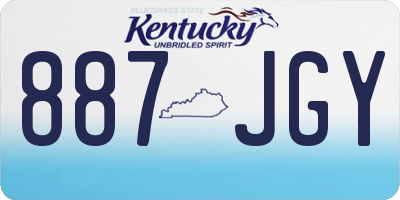 KY license plate 887JGY