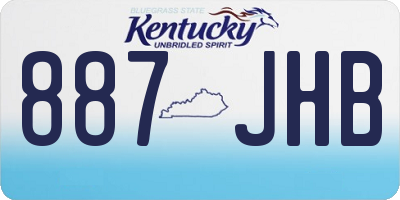 KY license plate 887JHB
