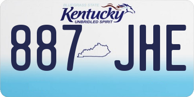 KY license plate 887JHE