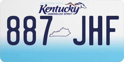 KY license plate 887JHF