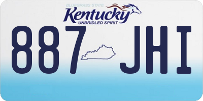 KY license plate 887JHI