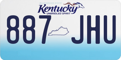 KY license plate 887JHU