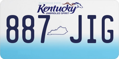 KY license plate 887JIG
