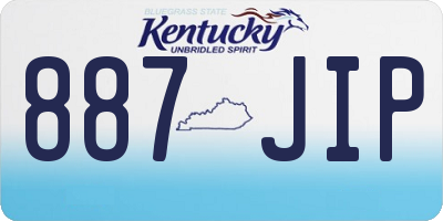 KY license plate 887JIP