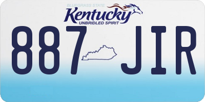 KY license plate 887JIR