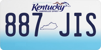 KY license plate 887JIS