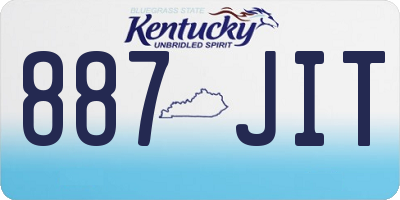 KY license plate 887JIT