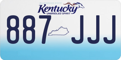 KY license plate 887JJJ