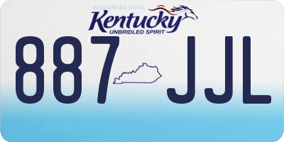 KY license plate 887JJL