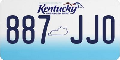 KY license plate 887JJO