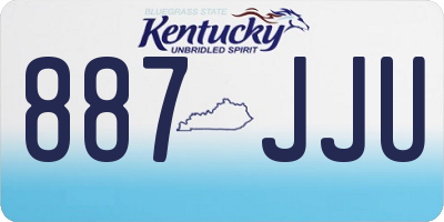 KY license plate 887JJU