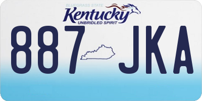 KY license plate 887JKA