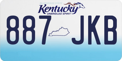 KY license plate 887JKB