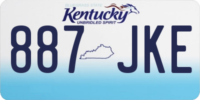 KY license plate 887JKE
