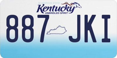 KY license plate 887JKI