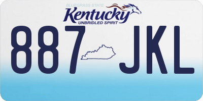 KY license plate 887JKL