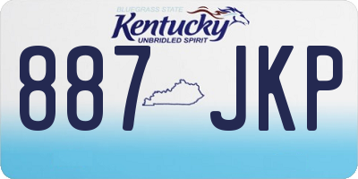 KY license plate 887JKP