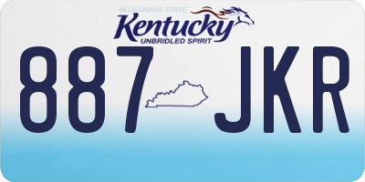 KY license plate 887JKR