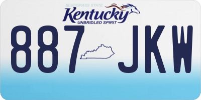 KY license plate 887JKW