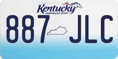 KY license plate 887JLC