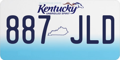 KY license plate 887JLD