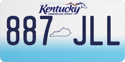 KY license plate 887JLL