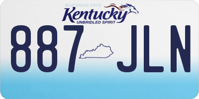 KY license plate 887JLN