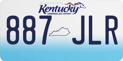 KY license plate 887JLR