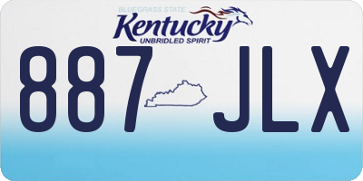 KY license plate 887JLX