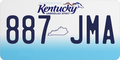 KY license plate 887JMA