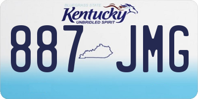KY license plate 887JMG